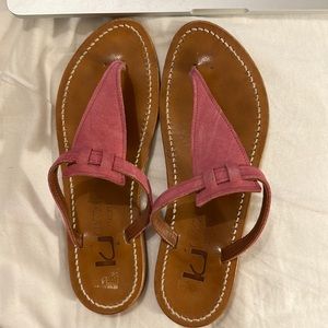 K Jacques Fuchsia Thong sandals